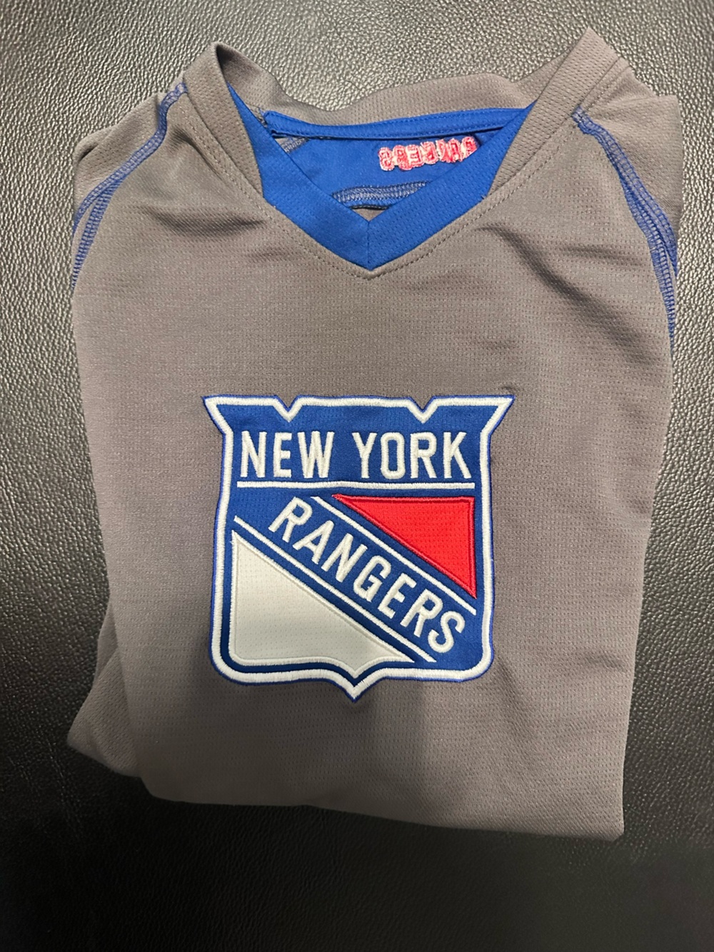 New York Rangers Women's Gray V-Neck Jersey